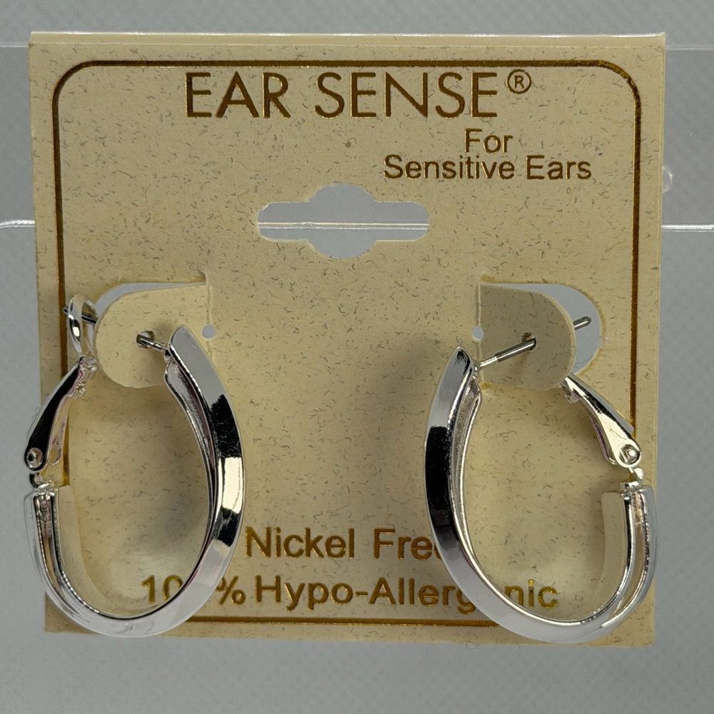 3For$20 Ear Sense Silver Hoop Earrings for Sensitive Ears
